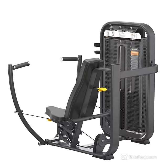 Professional Seated Chest Press Fitness Equipment With Adjustable Seat And Weight Stack 3d model 