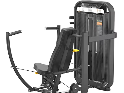 Professional Seated Chest Press Fitness Equipment With Adjustable Seat And Weight Stack 3d model