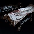 Body bag body in morgue 3d model