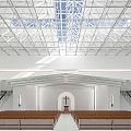 Modern Church Simple 3d model