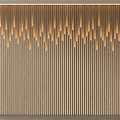 Modern Vertical Wooden Wall Paneling With Decorative Hanging Details And Textured Surface