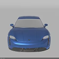 Modern Blue Sports Car With Sleek Body Red Interior Alloy Wheels And Aerodynamic Design
