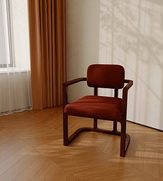 New Chinese Dining Chair Single Chair 3d model