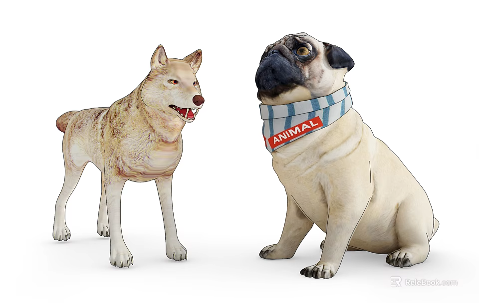 Realistic Reptile Stuffed Animals With Scarf And Detailed Design Features 3d model 