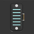 Portable Power Station With Green Striped Top Golden Handle Frame Green Indicators And USB Port