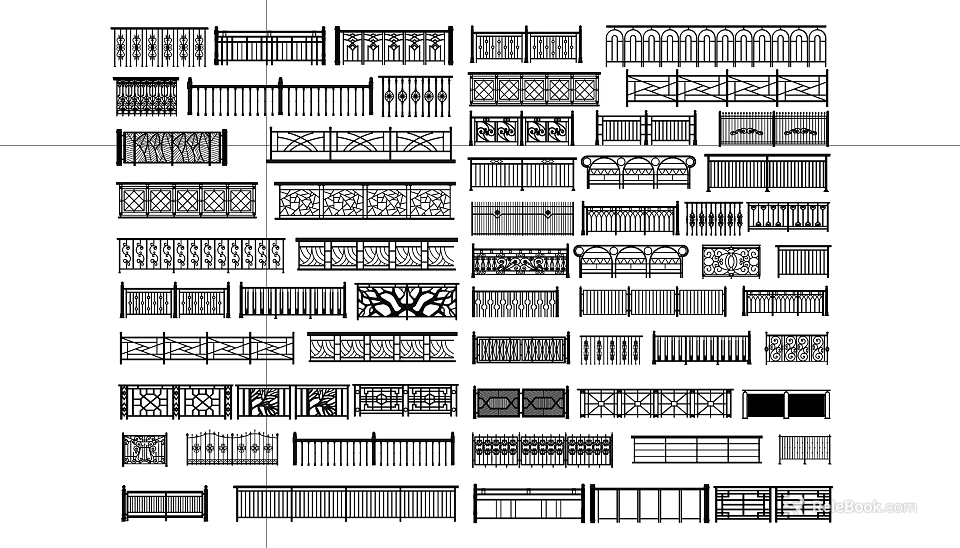 Various Ornamental Fence Designs With Different Patterns And Styles For Residential Use 3d model 