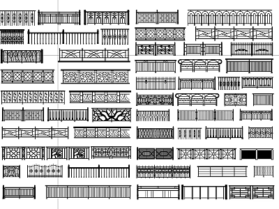 Various Ornamental Fence Designs With Different Patterns And Styles For Residential Use 3d model