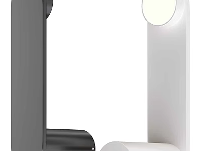 Modern Black And White Wall Lamps With Sleek Minimalist Contemporary Design 3d model