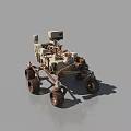 Mars Rover With Scientific Instruments And Six Wheels For Space Exploration 3d model