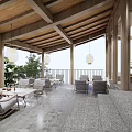 New Chinese Teahouse 3d model