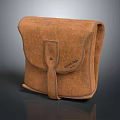 Vintage Brown Leather Bag With Flap Closure And Textured Surface Design