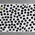 Square Area Rug With Black Polka Dot Pattern For Modern Home Decor