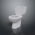 Modern White Ceramic Toilet With Open Lid For Daily Household Use
