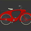Stylish Red Bicycle With White Seat And Front Basket Modern Design