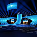 Mazda CX-10 Event Stage Design With Blue Lighting And Digital Screens