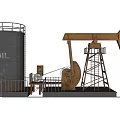 Modern Pumping Unit Kowtow Machine Kowtow Worm Oil Exploitation Equipment Beam Pumping Unit No Beam Pumping Unit Oil Drilling Equipment Oil Exploitation Equipment 3d model