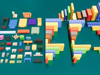 Lego plates and tiles 3d model