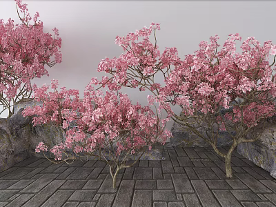 Modern landscape sketch 3d model