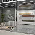 Shopping Mall Store Displaying Various Wooden Floor Samples With Plant Decor And Gray Tile Floor