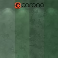 Green Textured Dining Table Panels With Silver Borders And Smooth Surface