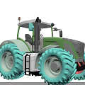 Green And White Agricultural Tractor With Large Tires And Modern Design