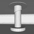Modern round decorative column 3d model