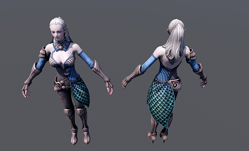 Modern Game Role Game Character Female Model 3d model