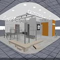 GUYS&SOUL Clothing Store Modern Storefront Design With White Orange Display Area And Glass Entrance