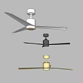 Modern Ceiling Air Conditioning Fans In Black White And Silver Colors