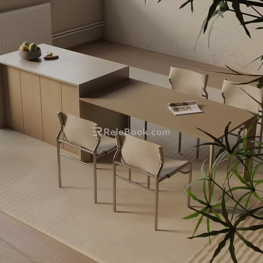 Modern table combination 3d model