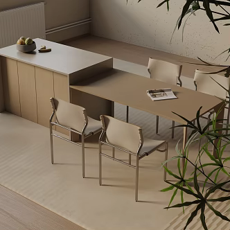 Modern table combination 3d model