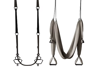 Comfortable Yoga Hammock and Straps Sports Equipment for Home Fitness and Yoga Practice 3d model