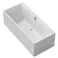 Elegant Modern White Bathtub Design With Sleek Profile And Minimalist Style
