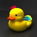 Interactive Play Area With Yellow Rubber Duck Red Crown And Colorful Balls Inside