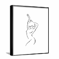 Minimalist Single Line Female Silhouette Art for Modern Wall Decor