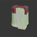 Red And White Plastic Storage Container With Secure Lid And Handle Design