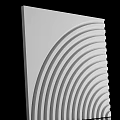 Sleek Modern Curved Wall Paneling With Layered Three Dimensional Design 3d model