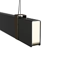 Modern Linear Pendant Light With Sleek Black And Gold Metal Design Fixture
