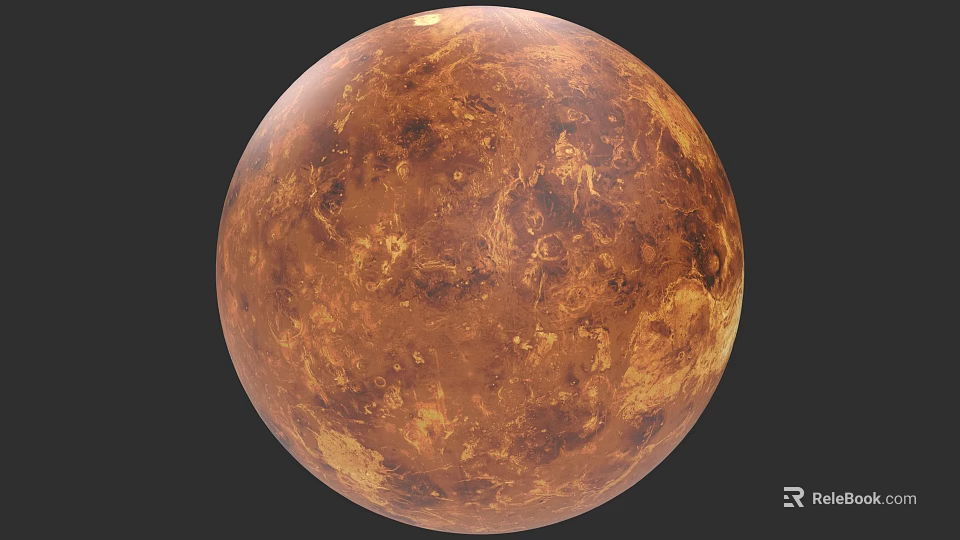 Reddish Mars Planetary Surface With Rusty Geological Features In Cosmic Exploration 3d model 