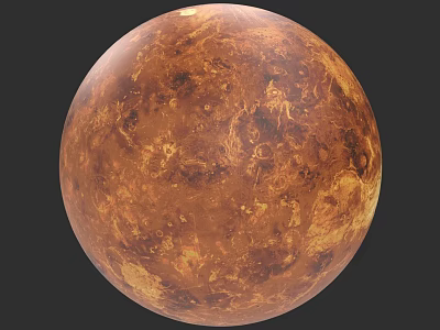 Reddish Mars Planetary Surface With Rusty Geological Features In Cosmic Exploration 3d model