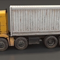 Box car, container car, truck, van, van, refrigerated truck, transport truck, simple model truck, low model, low face number truck, game truck 3d model