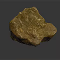Natural Raw Stone With Brown Yellow Hue And Textured Surface As Decorative Element