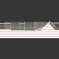 Wooden House Frame Structure With Interlaced Roof Design And Wooden Beams
