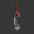 Industrial Metal Equipment With Red Flexible Hose And Valve Regulator