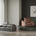 Modern double sofa 3d model