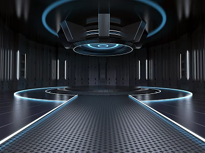 Mysterious Space Booth Show Science and Technology Space 3d model