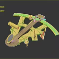 Ornate Brass Sextant Vintage Navigational Tool With Precision Scale And Telescope
