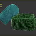 Modern Bean Bag Furniture With Light Blue And Light Green Soft Textured Covers