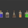 Household Decorative Glass Bottles With Various Shapes And Colorful Designs For Home