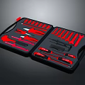 Tool Box Iron Box Multi-layer Tool Box Iron Box Iron Trunk Box Box Box Luggage Leather Box 3d model